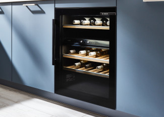 Küche vito EFFIGY 966 in Fjordblau ultramatt, Weißbeton