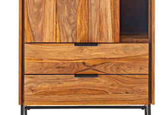 Garderobenschrank vito AMELY in Sheesham Honig braun